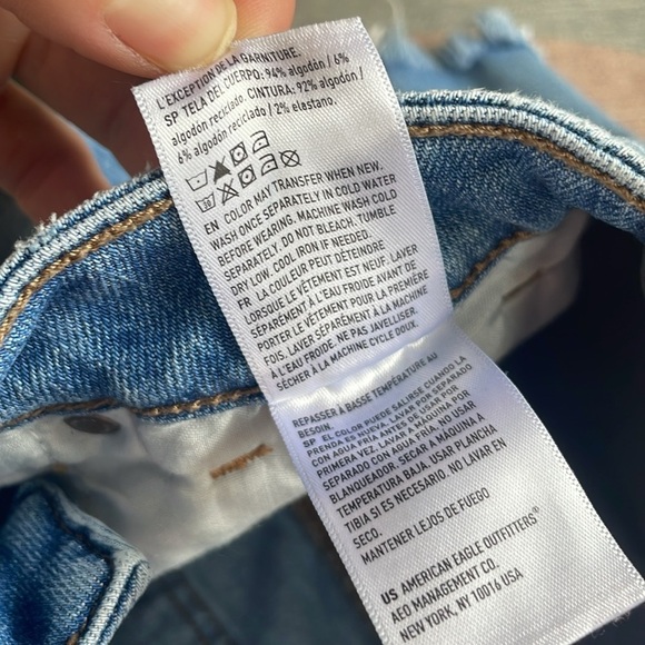 American Eagle Floral Dainty Embroidered Denim Shorts - Picture 9 of 11